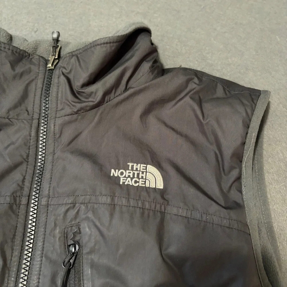 The North Face Full Zip Fleece Lined Vest Men M Outdoors Hike Golf Black